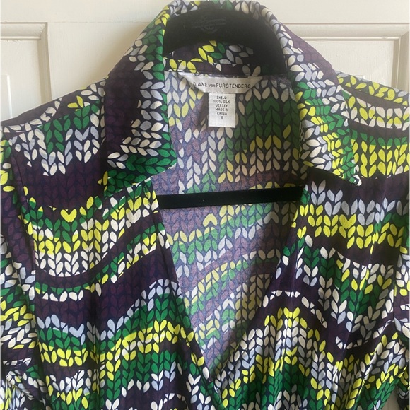 Diane Von Furstenberg 100% Silk Jersey Wrap Dress Size 6 - Picture 7 of 8